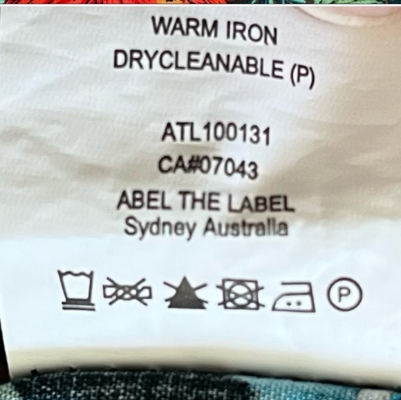 ATL Abel The Label Floral Dress Fantasy XS Blue Orange Green Short Sleeve - Picture 4 of 10